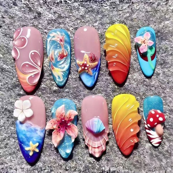 Press On Nails（Summer Beach Design）